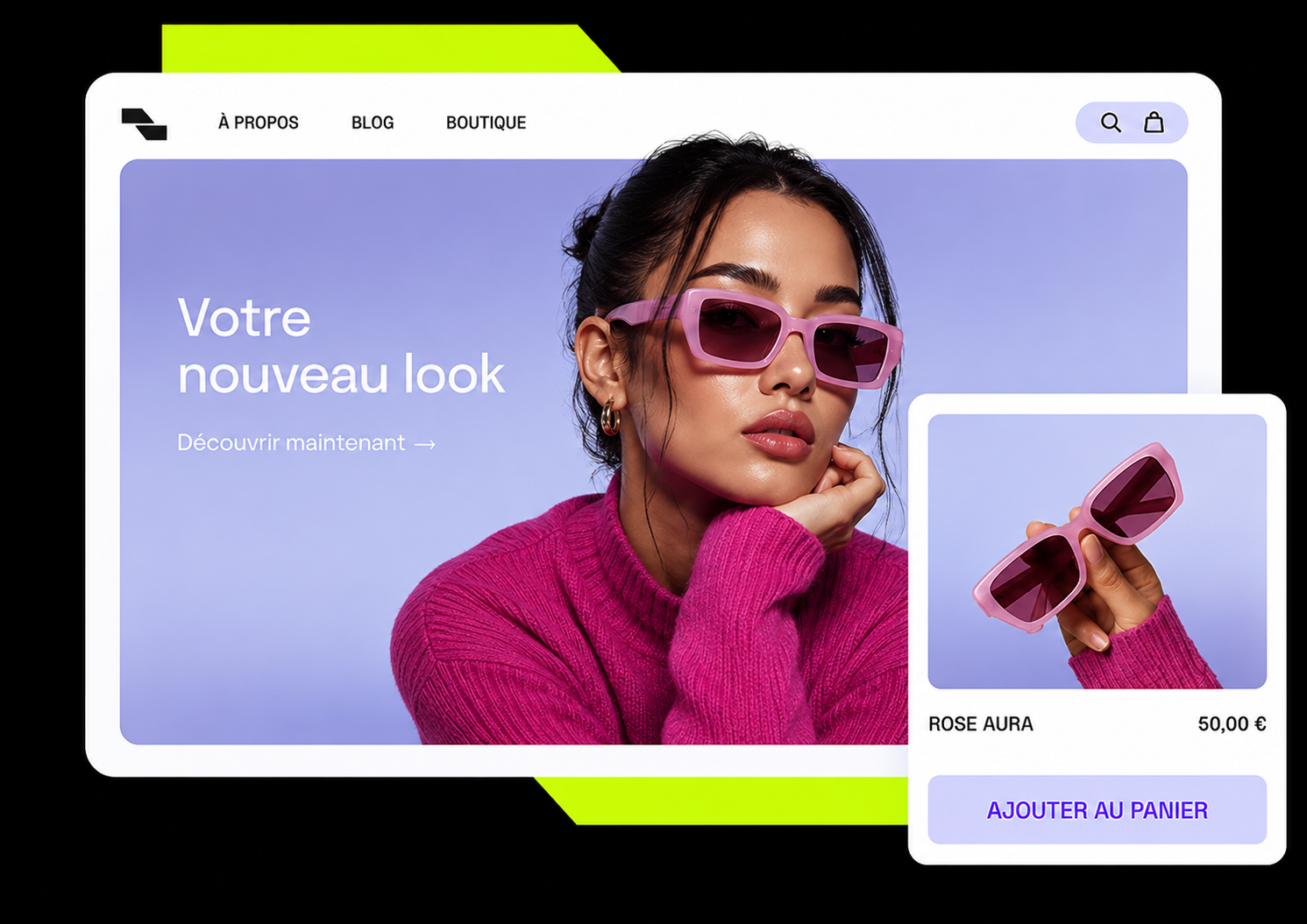 Aperçu d'un site web premium